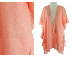 Orange Ruffle Kimono