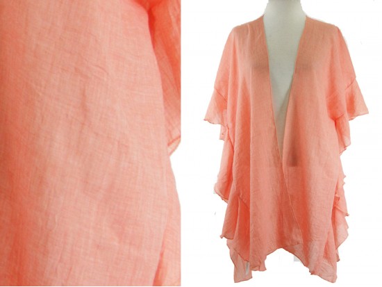 Orange Ruffle Kimono