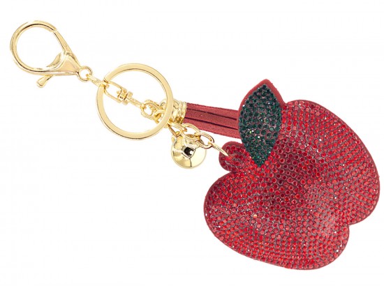 Red Crystal Apple Puffy Key Chain Red Crystal Apple Puffy Key Chain