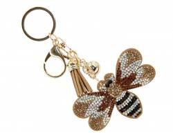 Green Crystal Hornet Puffy Key Chain