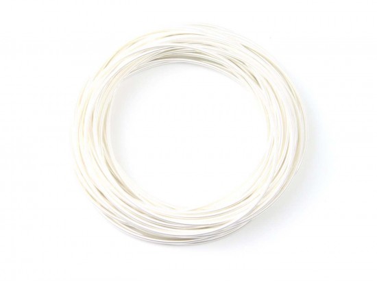 White Guitar String Bracelet 10pc Set