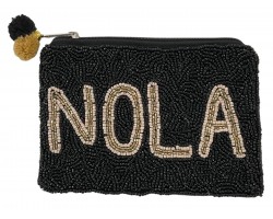 Black Gold NOLA Seed Bead Accessory Zip Bag Black Gold NOLA Seed Bead Accessory Zip Bag