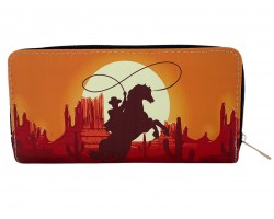 Western Cowboy Sunset Zipper Wallet Western Cowboy Sunset Zipper Wallet