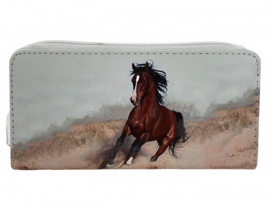 Horse Running Zipper Wallet