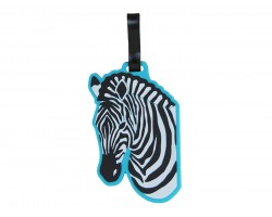 Black White Zebra Silicone Luggage Tag