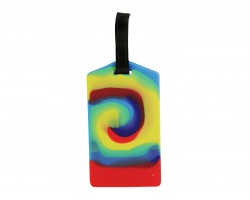 Multi Tie Dye Swirl Silicone Luggage Tag
