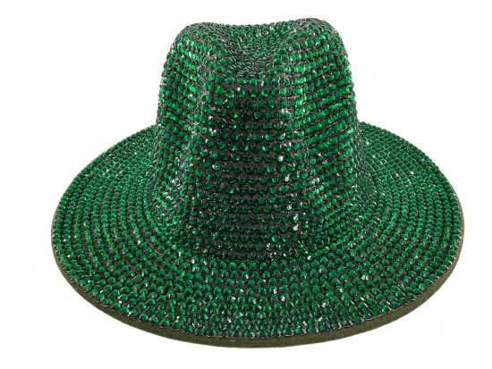 Green Crystals Full Cover Panama Hat