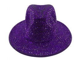 Purple Crystals Full Cover Panama Hat