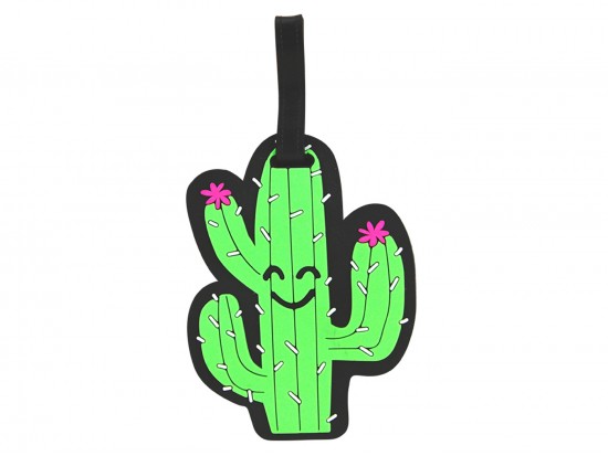 Green Cactus Silicone Luggage Tag Green Cactus Silicone Luggage Tag