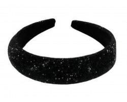 Black Crystal Hard Headband