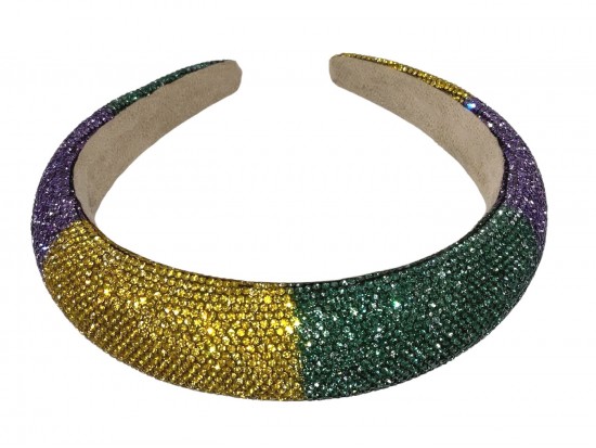 Mardi Gras Crystal Hard Headband
