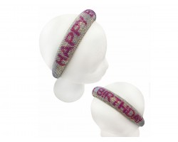 Pink Crystal HAPPY BIRTHDAY Cushion Headband
