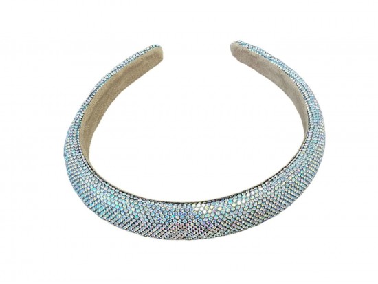 AB Clear Crystal 1” Wide Cushion Headband