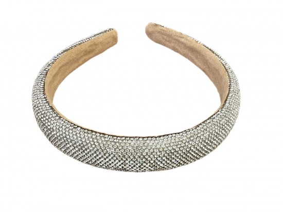 Clear Crystal 1” Wide Cushion Headband