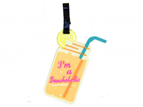 Multi Beachahalic Jar Drink Silicone Luggage Tag