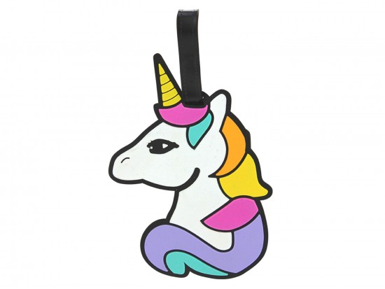Multi Unicorn Silicone Luggage Tag