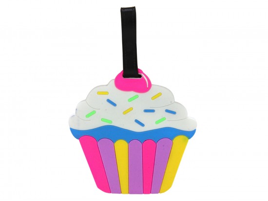 Multi Cupcake Silicone Luggage Tag