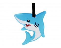 Blue Shark Silicone Luggage Tag