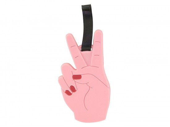 Two Finger Hand Silicone Luggage Tag