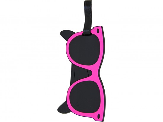 Hot Pink Sunglasses Silicone Luggage Tag