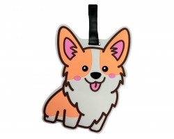 Brown Dog Silicone Luggage Tag