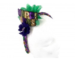 Mardi Gras Words Flower Headband Mardi Gras Words Flower Headband