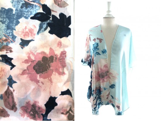 Floral Pattern Kimono Top