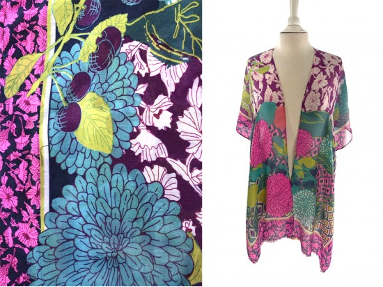 Floral Cherry Blossom Kimono Top