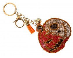 Orange Crystal Jack O’ Lantern Puffy Key Chain Orange Crystal Jack O’ Lantern Puffy Key Chain