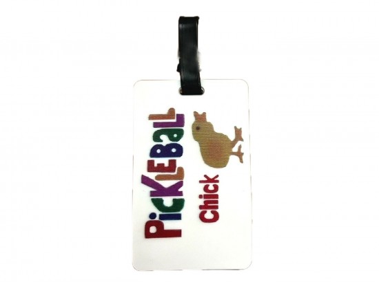 Pickleball Chick Silicone Luggage Tag Pickleball Chick Silicone Luggage Tag
