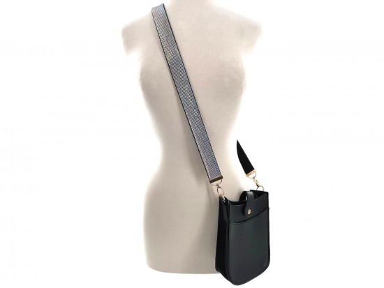 AB Clear Crystal Stripe Purse Strap