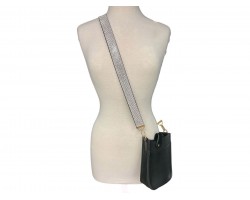 Clear Crystal Stripe Purse Strap