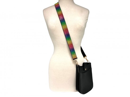 Multi Crystal Stripe Purse Strap Multi Crystal Stripe Purse Strap