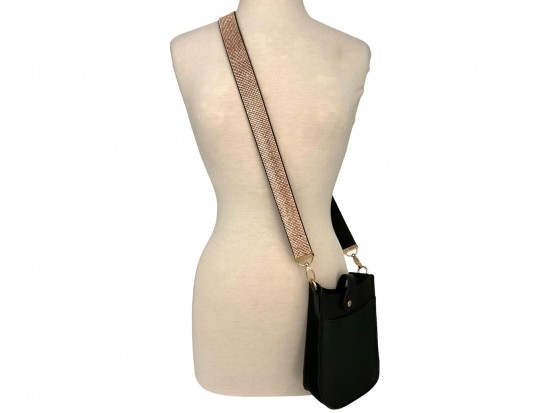 Rose Gold Crystal Stripe Purse Strap Rose Gold Crystal Stripe Purse Strap