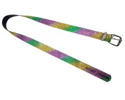 Mardi Gras Crystal Stripe Belt