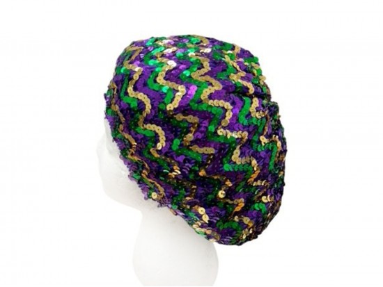 Mardi Gras Sequin Slouchy Beanie Cap Mardi Gras Sequin Slouchy Beanie Cap