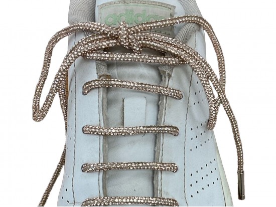 Rose Gold Crystal Shoelaces