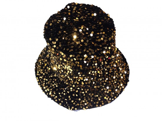 Black Gold Sequin Hat Black Gold Sequin Hat
