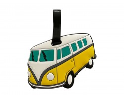 Yellow Hippie Van Silicone Luggage Tag
