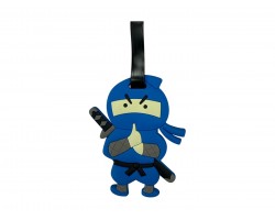Black I Love My Friends Silicone Luggage Tag