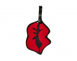 Red Kiss Lips Silicone Luggage Tag