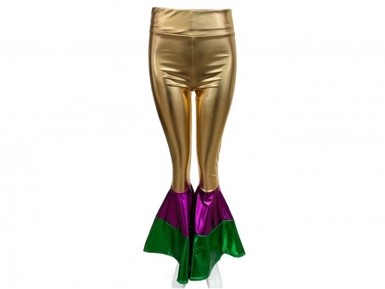Mardi Gras Metallic Bell Leggings