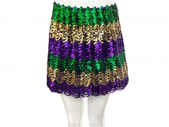 Mardi Gras Sequin Skirt