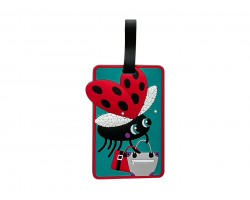 Red Ladybug Traveling Suitcase Silicone Luggage Tag