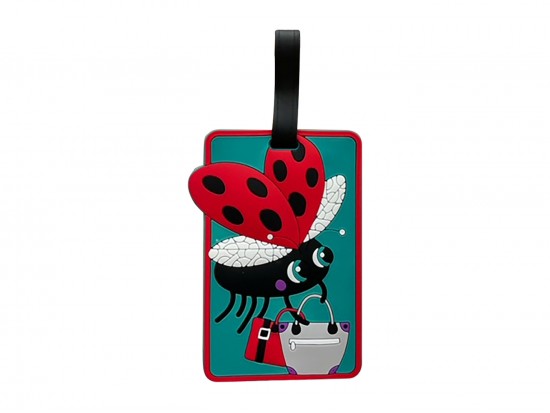 Red Ladybug Traveling Suitcase Silicone Luggage Tag Red Ladybug Traveling Suitcase Silicone Luggage Tag