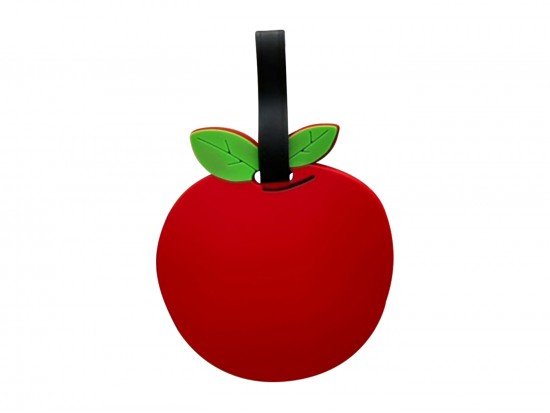 Red Apple Silicone Luggage Tag