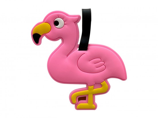 Pink Flamingo Silicone Luggage Tag