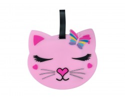 Pink Kitty Cat Silicone Luggage Tag