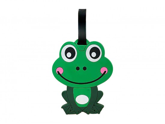 Green Frog Silicone Luggage Tag