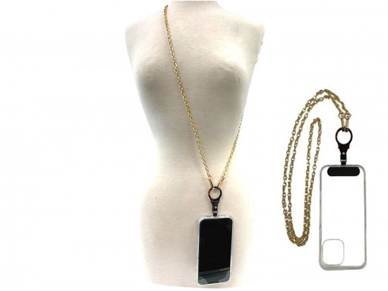 Gold Crossbody Chain Phone Attachment Strap